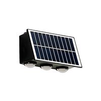 Aplique Solar Muro Exterior Diseño Moderno Luz Cálida 6 Leds