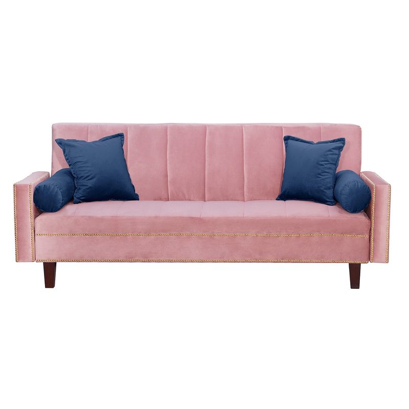 GENERICO - Futon Sofa Cama Vanguardia 200 x110 Rosa - Azul
