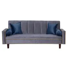 BLACK FACTORY - Futon Sofa Cama Vanguardia 200 x110 Gris - Azul