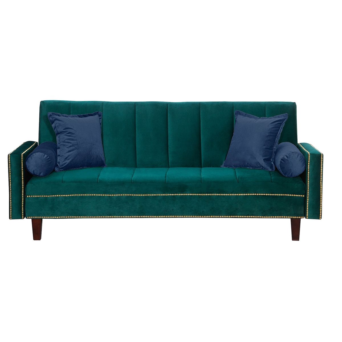 BLACK FACTORY - Futon Sofa Cama Vanguardia 200 x110 Verde - Azul
