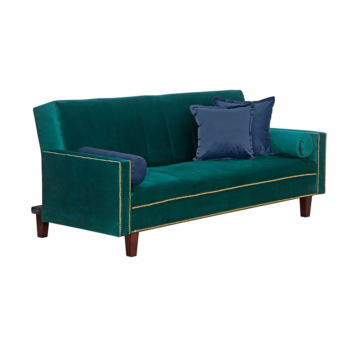 BLACK FACTORY - Futon Sofa Cama Vanguardia 200 x110 Verde - Azul