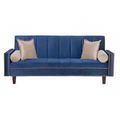 GENERICO - Futon Sofa Cama Vanguardia 200 x110 Azul - Beige
