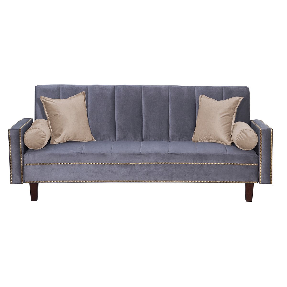 BLACK FACTORY - Futon Sofa Cama Vanguardia 200 x110 Gris - Beige