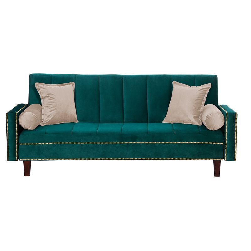GENERICO - Futon Sofa Cama Vanguardia 200 x110 Verde - Beige