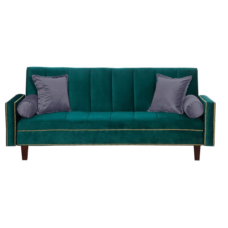 GENERICO - Futon Sofa Cama Vanguardia 200 x110 Verde - Gris