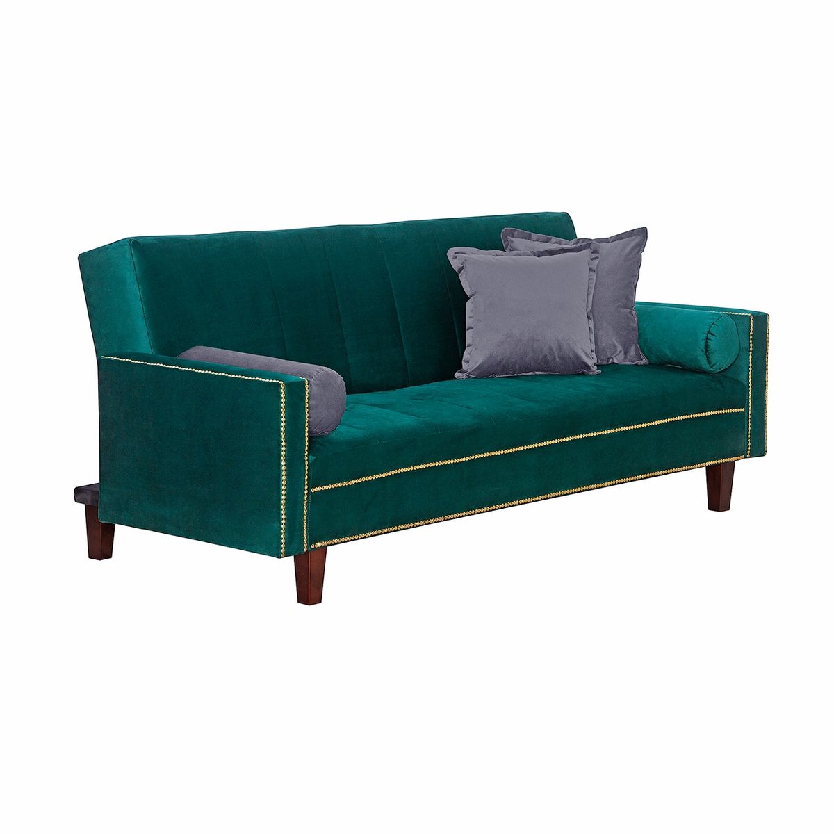 BLACK FACTORY - Futon Sofa Cama Vanguardia 200 x110 Verde - Gris