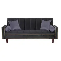 GENERICO - Futon Sofa Cama Vanguardia 200 x110 Negro - Gris