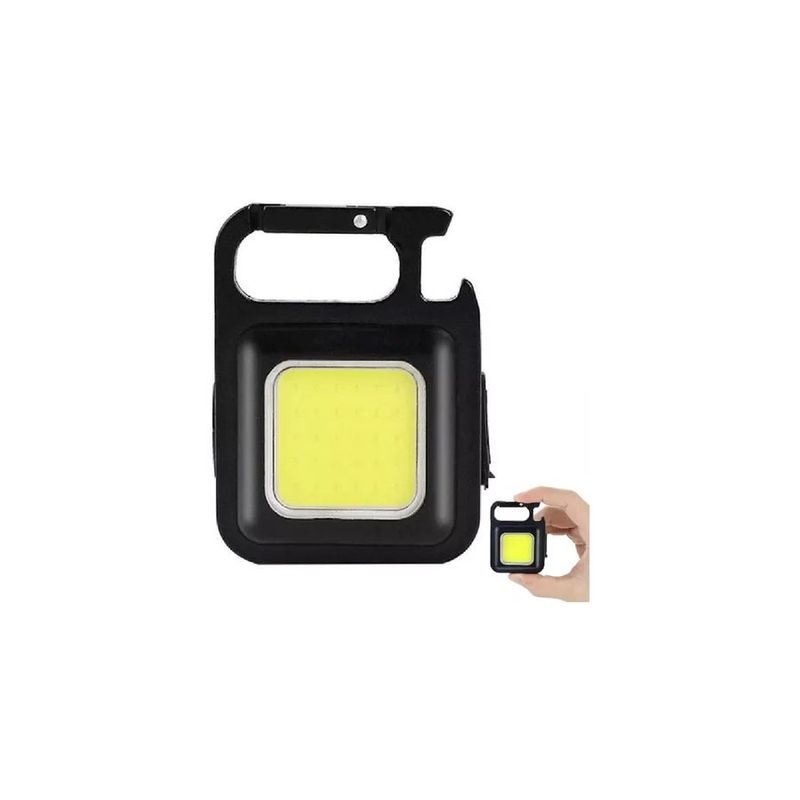 EON - Linterna Led Cob Llavero Gancho Portátil Recargable Potente USB