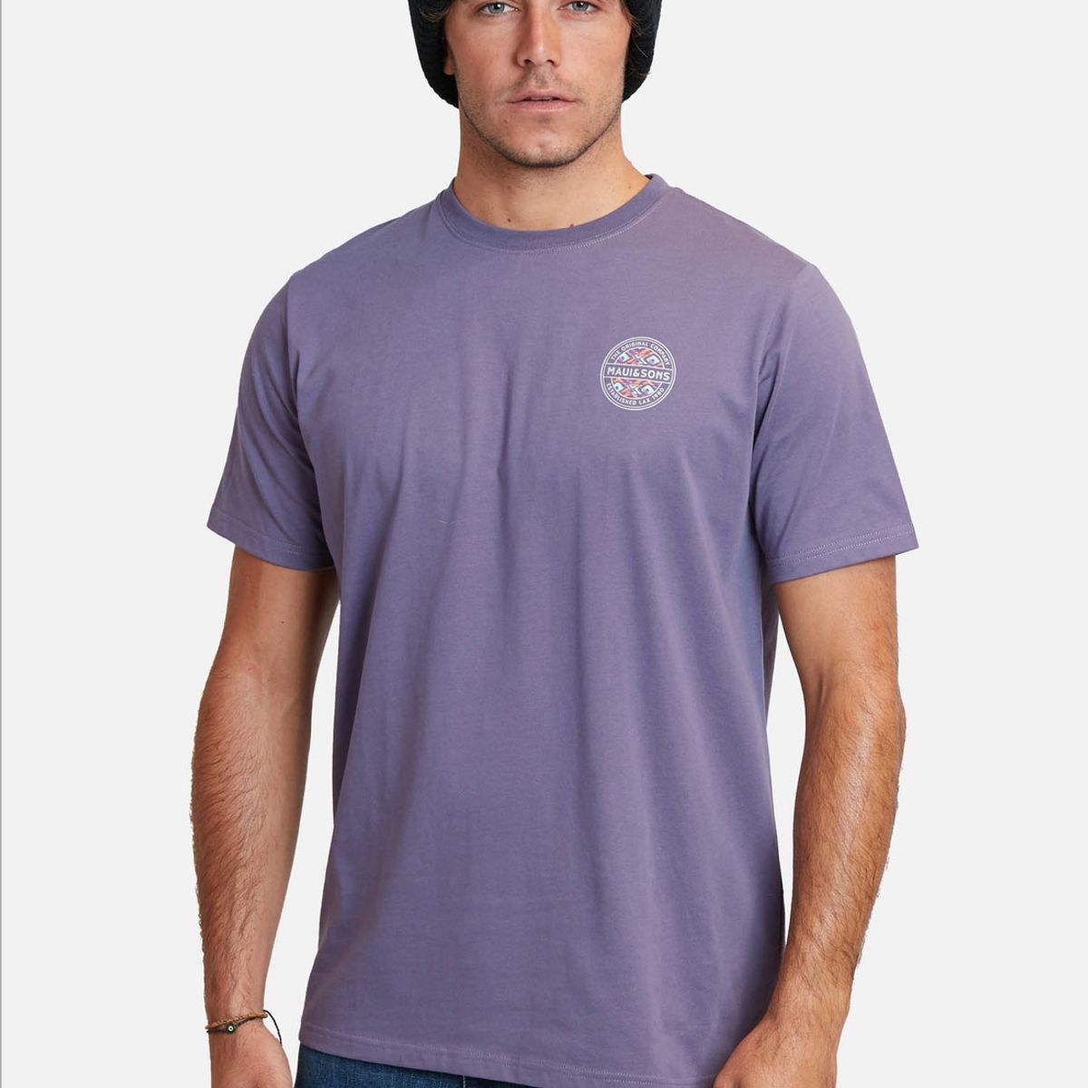 MAUI AND SONS - Polera art etnica desing ss tees Morado Hombre Maui And Sons