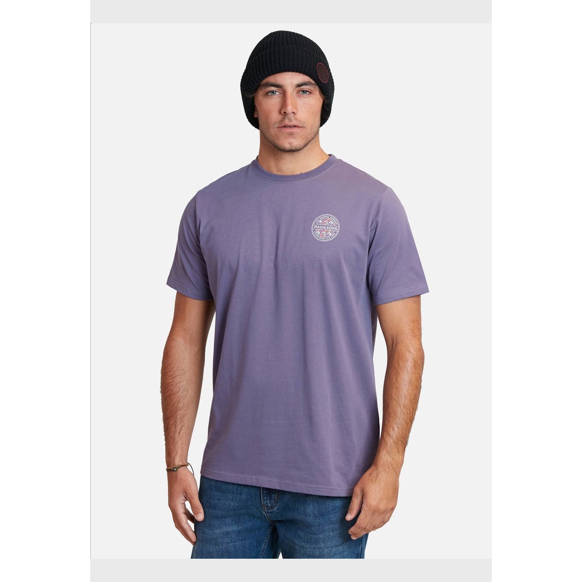 MAUI AND SONS - Polera art etnica desing ss tees Morado Hombre Maui And Sons