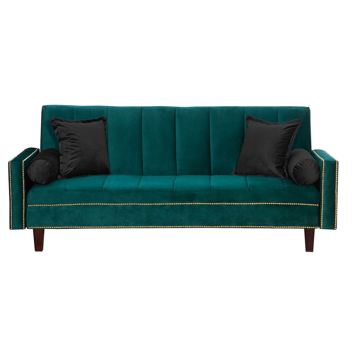 BLACK FACTORY - Futon Sofa Cama Vanguardia 200 x110 Verde - Negro