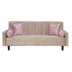 GENERICO - Futon Sofa Cama Vanguardia 200 x110 Beige - Rosa