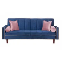 Futon Sofa Cama Vanguardia 200 x110 Azul - Rosa