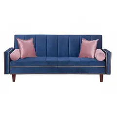 GENERICO - Futon Sofa Cama Vanguardia 200 x110 Azul - Rosa