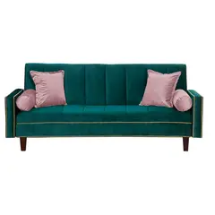 GENERICO - Futon Sofa Cama Vanguardia 200 x110 Verde - Rosa