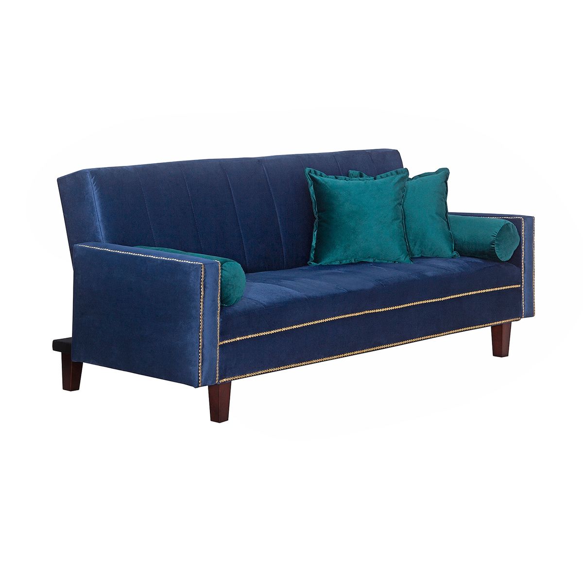 BLACK FACTORY - Futon Sofa Cama Vanguardia 200 x110 Azul - Verde