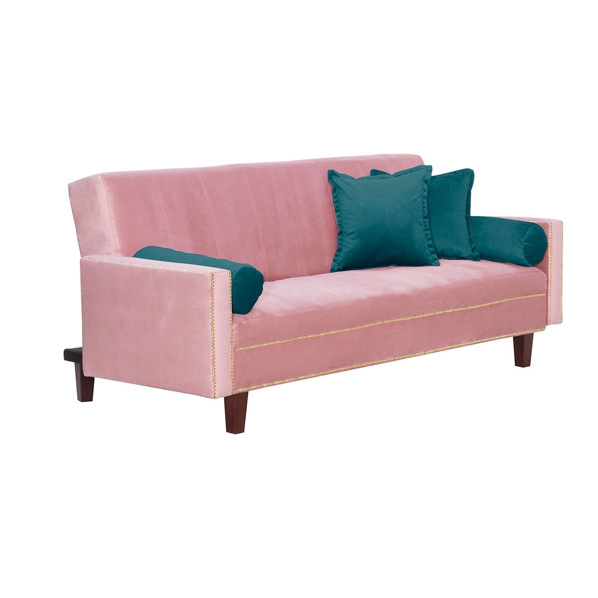 BLACK FACTORY - Futon Sofa Cama Vanguardia 200 x110 Rosa - Verde