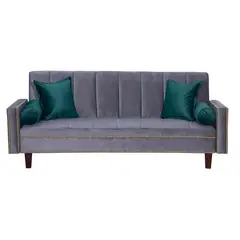 GENERICO - Futon Sofa Cama Vanguardia 200 x110 Gris - Verde