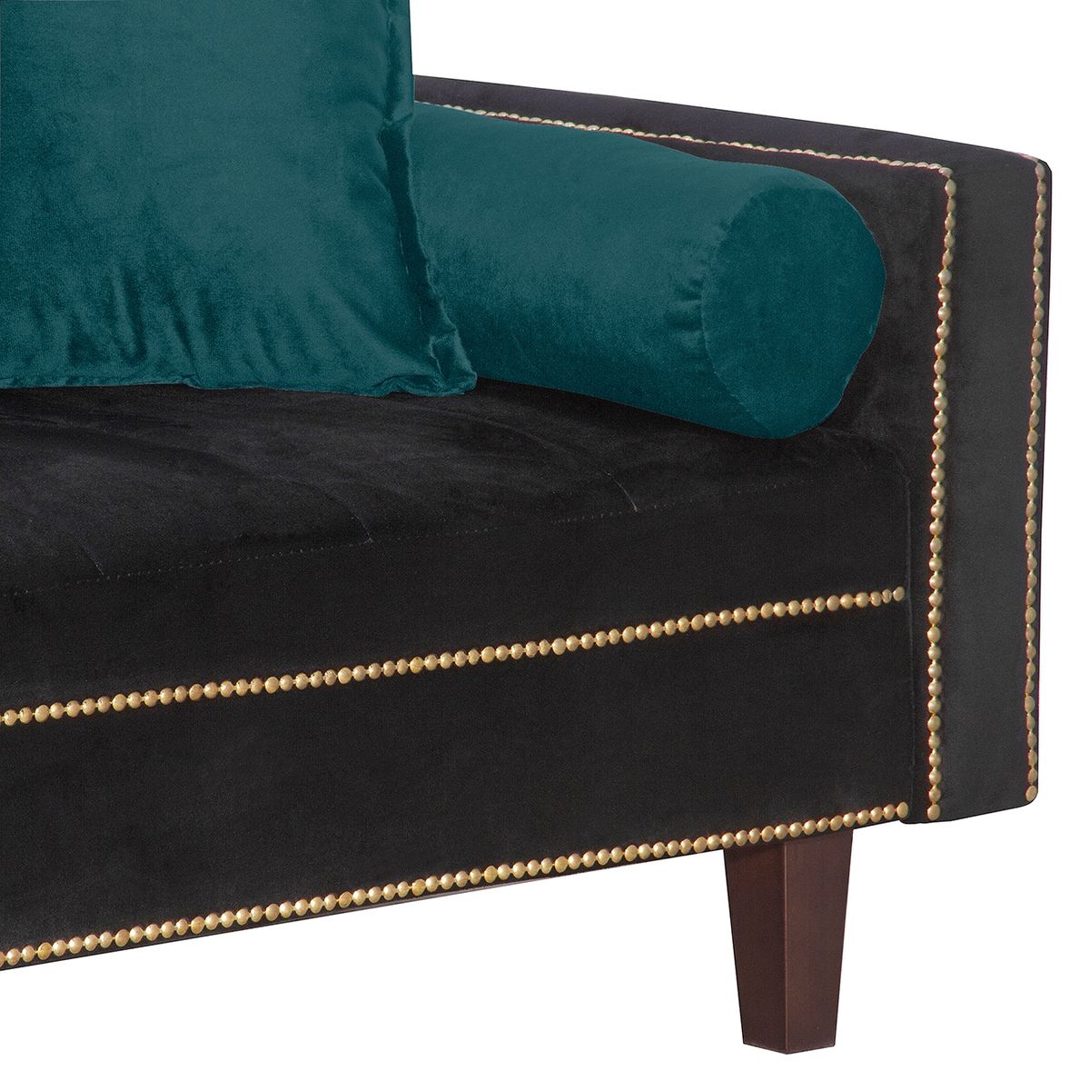 BLACK FACTORY - Futon Sofa Cama Vanguardia 200 x110 Negro - Verde