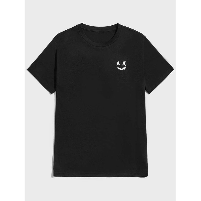 ROLY - Polera Negra Hombre Smile Urban Crazy