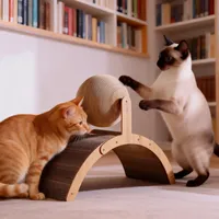 Rascador Y Juguete Para Gatos Arco Y Bola Vertical