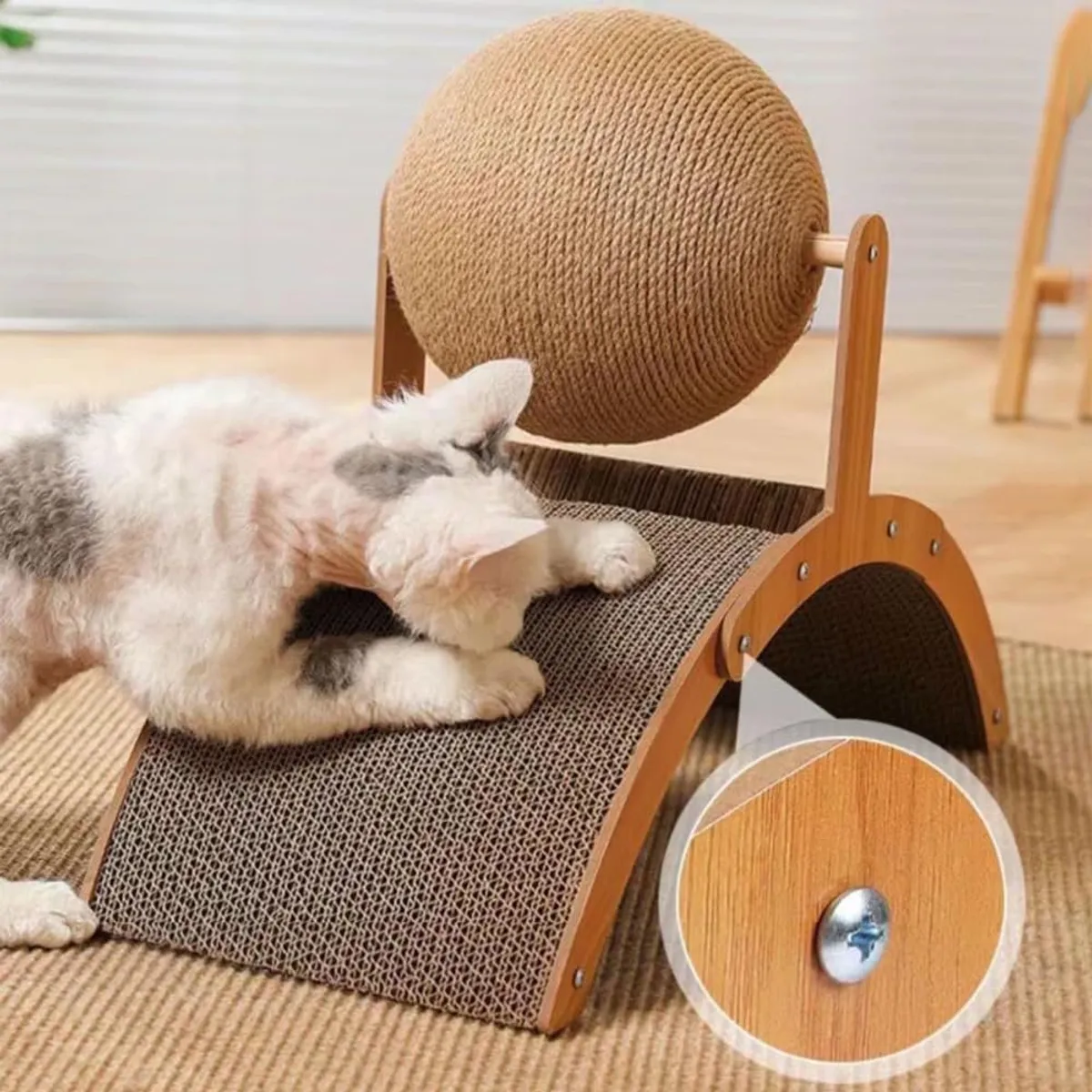 AIZO - Rascador Y Juguete Para Gatos Arco Y Bola Vertical