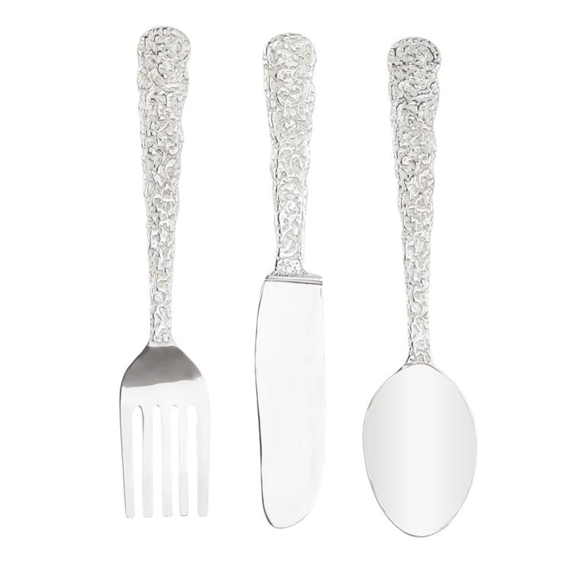 GENERICO - SET CUCHARA TENEDOR CUCHILLO DECORATIVO PLAQUE