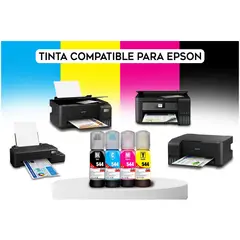 MALIK - Papel Glossy 135gm 100 hojas + 4 Tintas para Epson L1250
