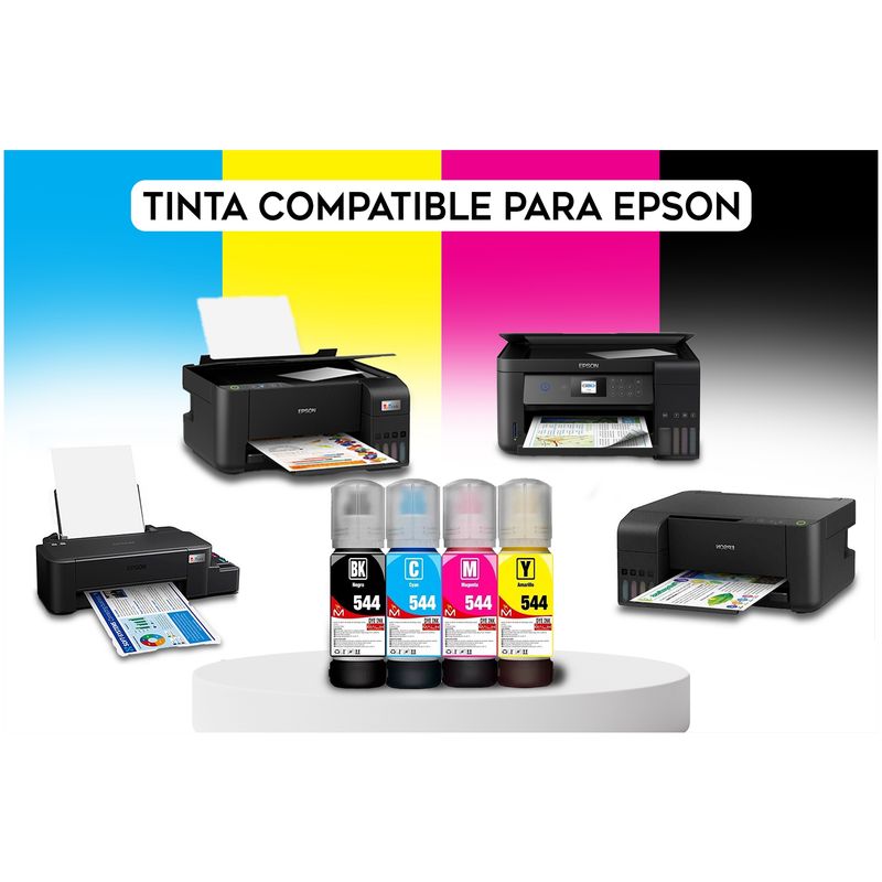 MALIK - Papel Adhesivo Glossy 135gm50hjs4 Tintas para Epson ET2750