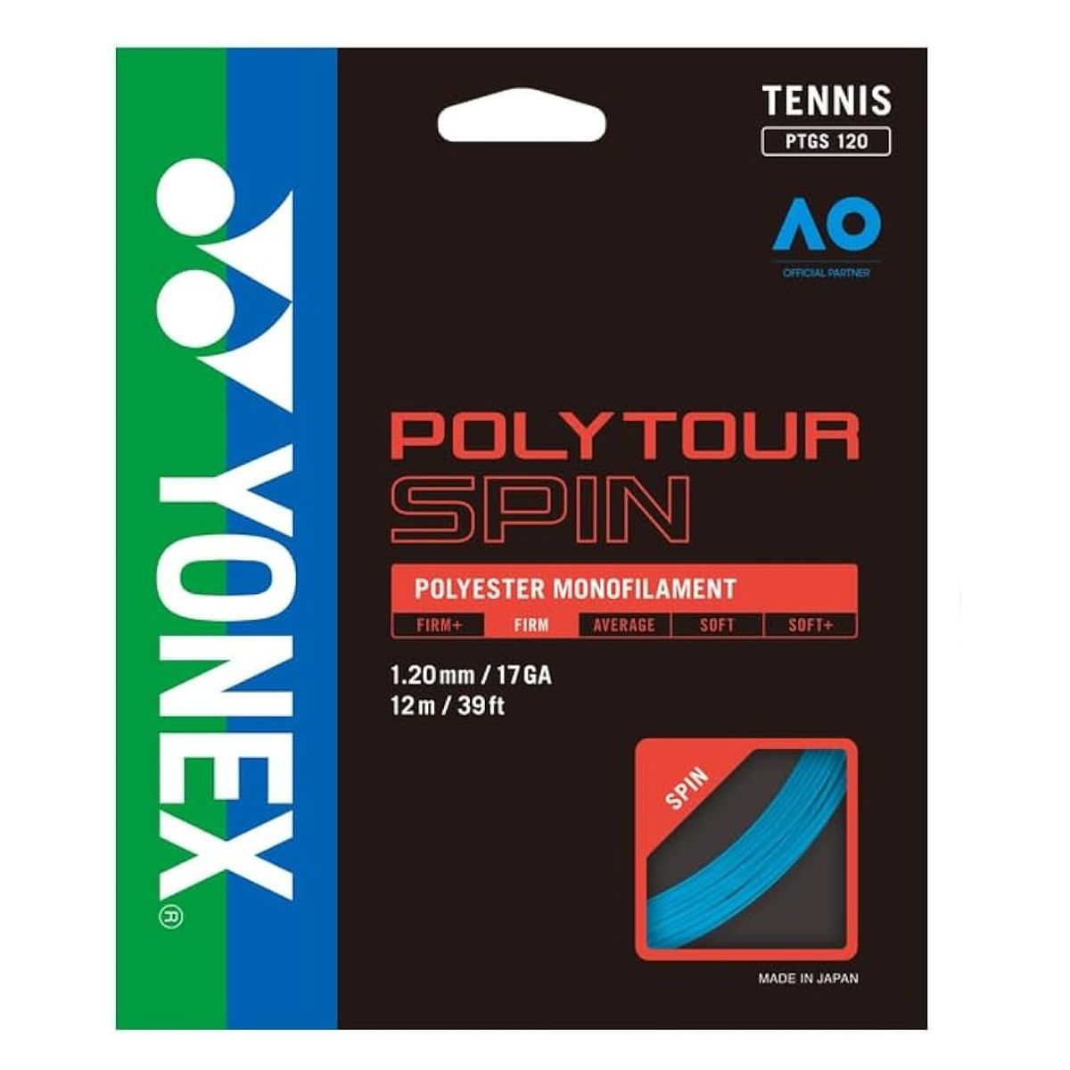 YONEX - Cuerda Yonex Poly Tour Spin 1.25 - 12m