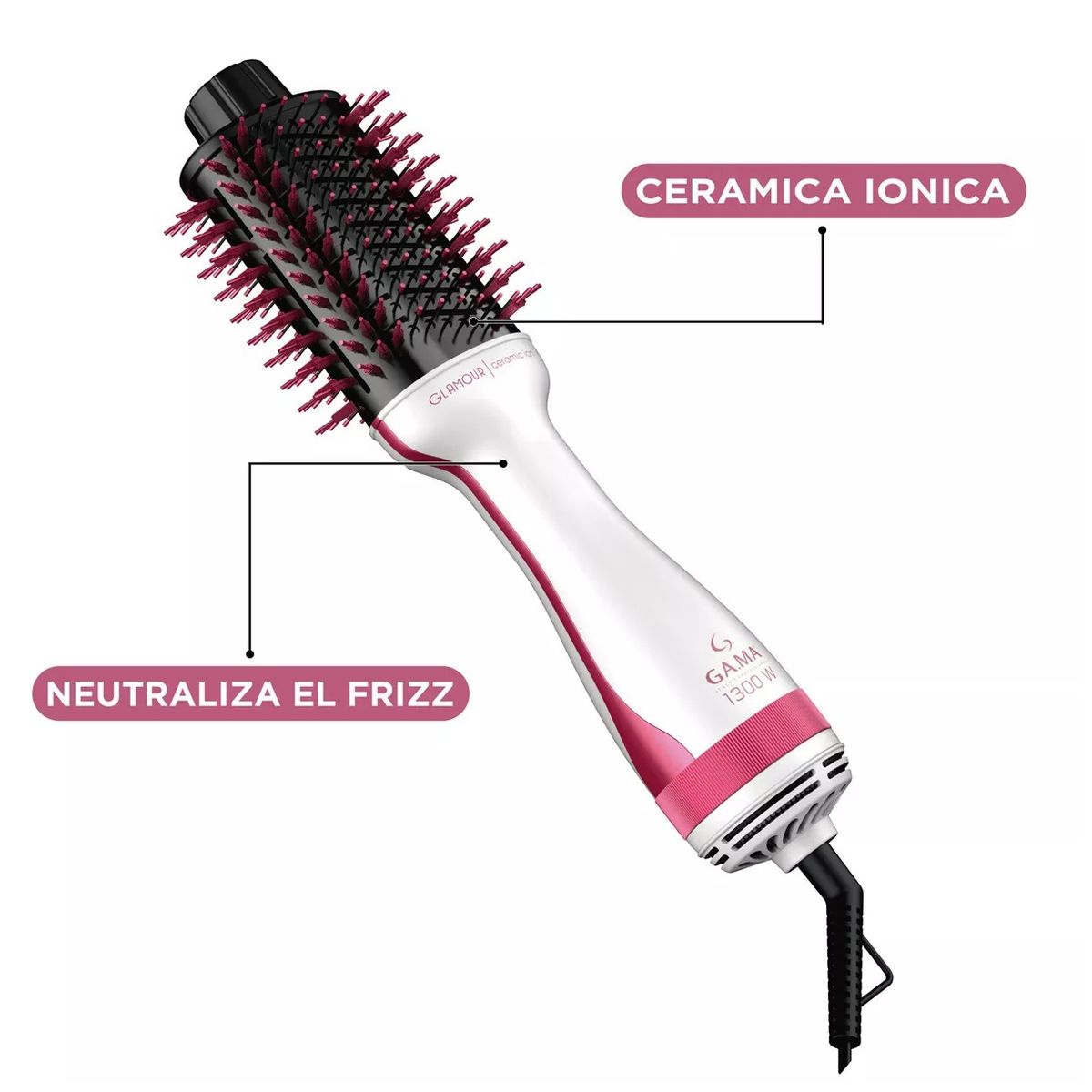 GAMA - Cepillo Secador Gama Glamour Pink