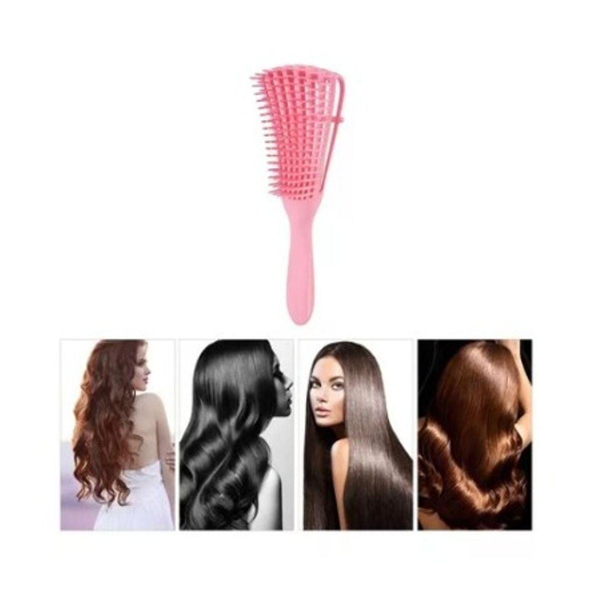 GENERICO - Cepillo Flexible Desenredante Para Cabello Rizo