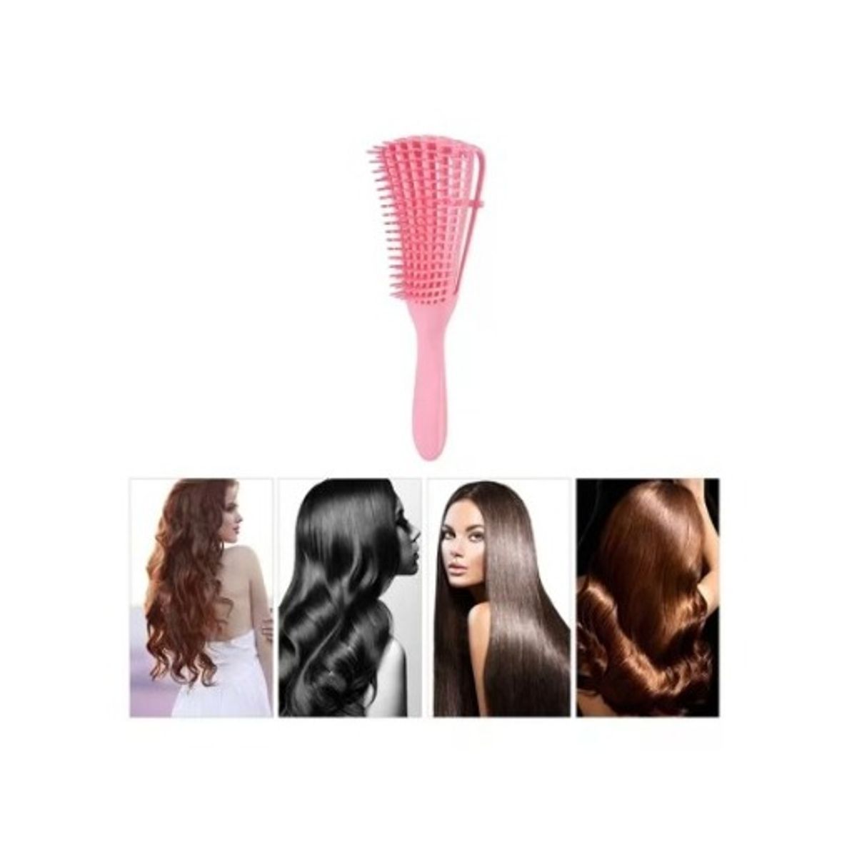 GENERICO - Cepillo Flexible Desenredante Para Cabello Rizo