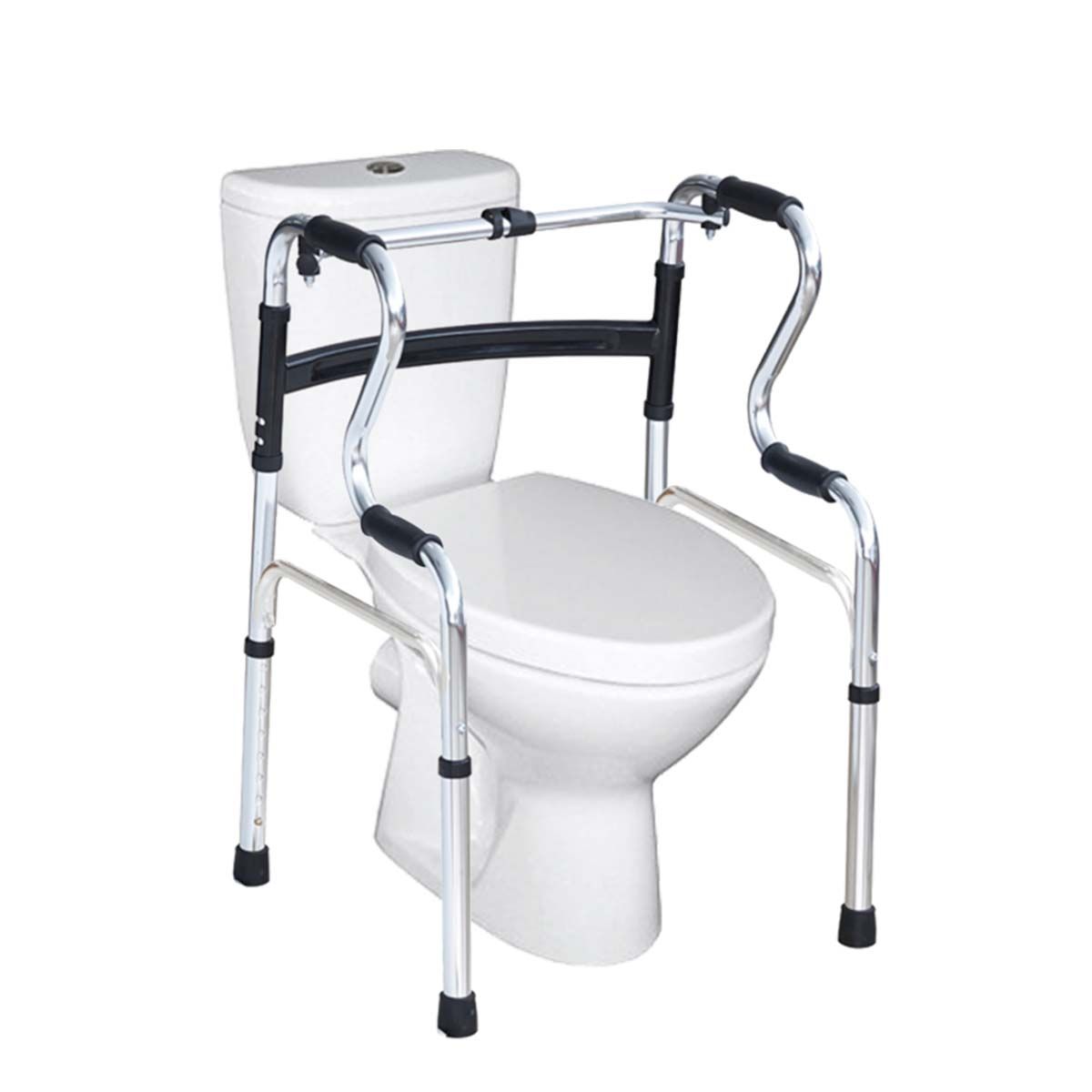 GENERICO - Andador Wc Multifuncional 5 En 1 Altura Regulable Y Plegable 804C