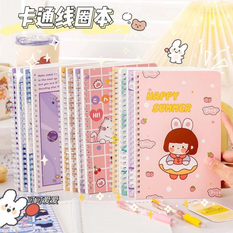 GENERICO - Libreta Espiral Diseño Kawaii 60 Hojas