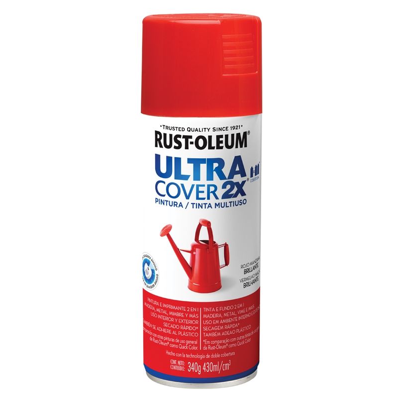 RUST OLEUM - Pintura Multiuso en Spray Rojo Manzana Brillante