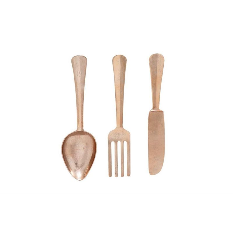 GENERICO - SET 3 UTENSILIOS BRONCE DECO PARED