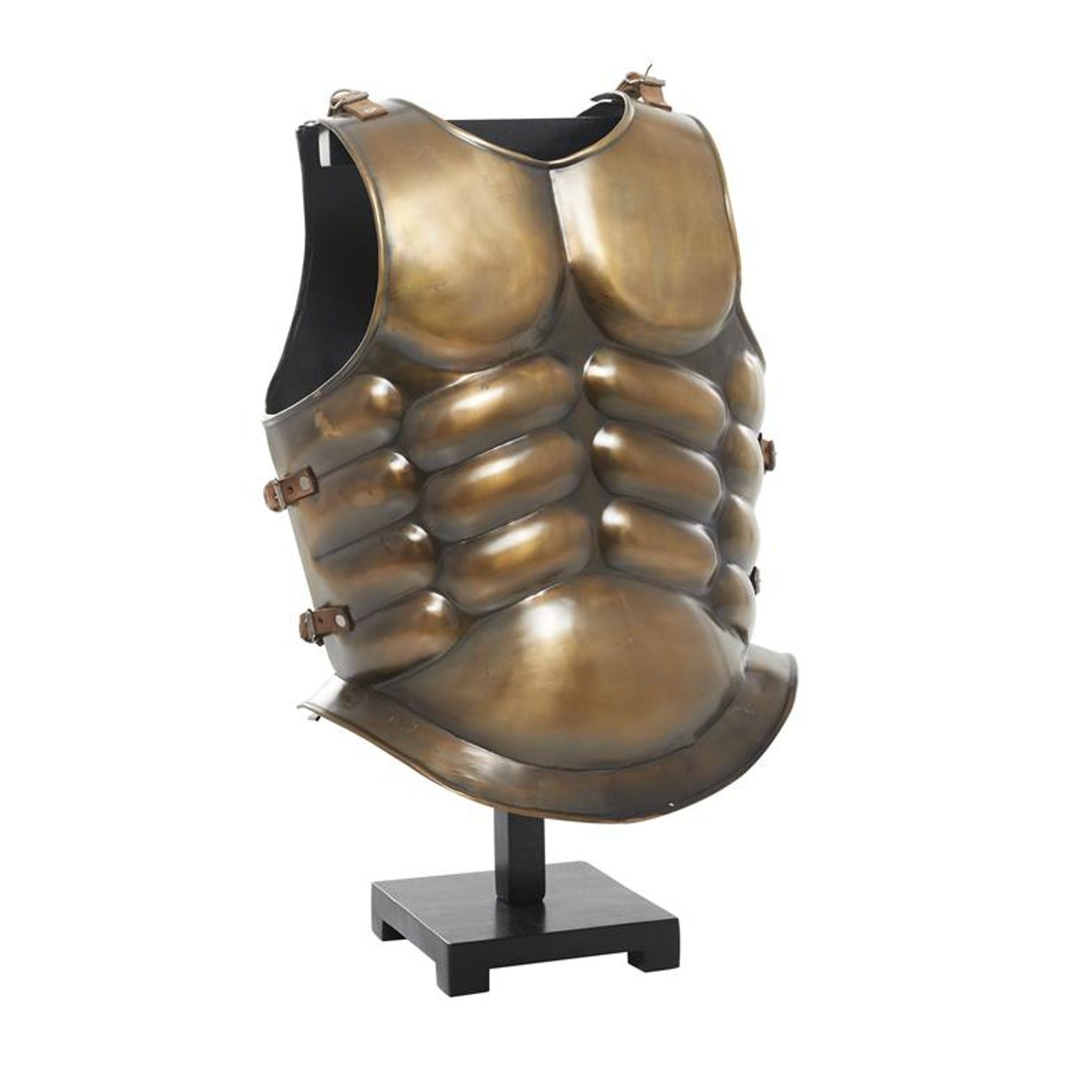 MSA MUEBLES SANTA ANA - ARMADURA MEDIEVAL BRONCE CON SOPORTE