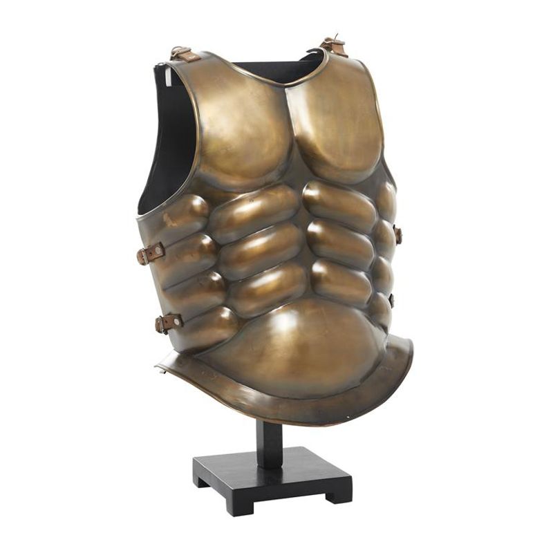 GENERICO - ARMADURA MEDIEVAL BRONCE CON SOPORTE