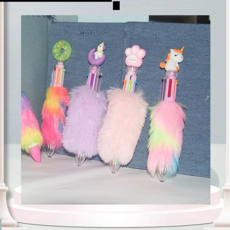 GENERICO - Bolígrafo Peludo Kawaii Diseño Surtidos
