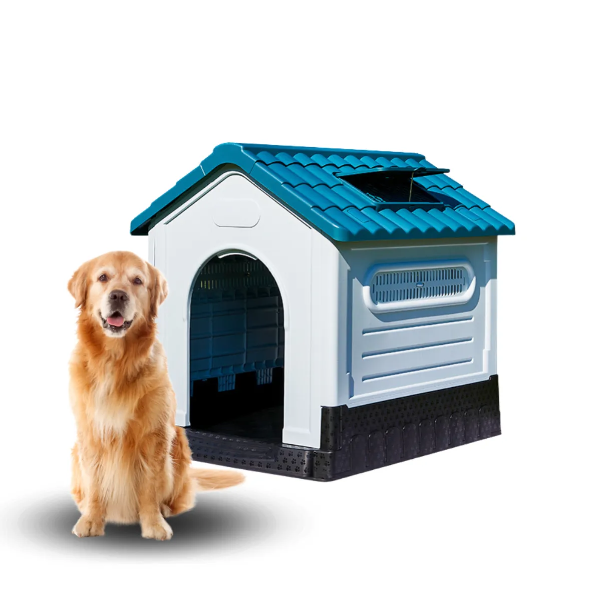 CRUSEC - Casa Para Perro Mascotas Exterior Impermeable 100x71x95 Cm