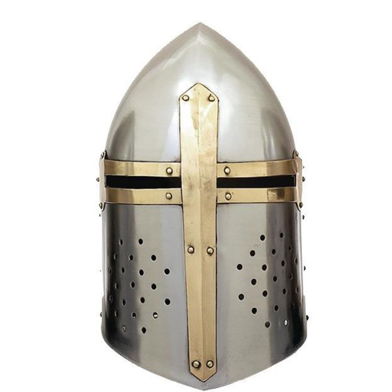 GENERICO - CASCO CABALLERO CRUZADO MEDIEVAL