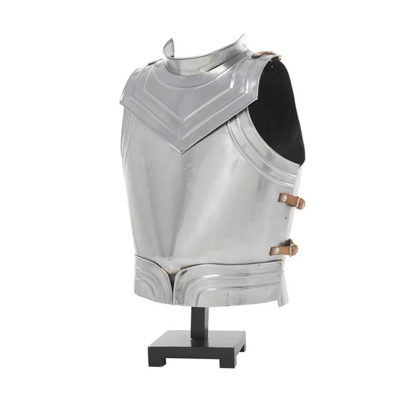 GENERICO - ARMADURA MEDIEVAL PLATEADO CON SOPORTE