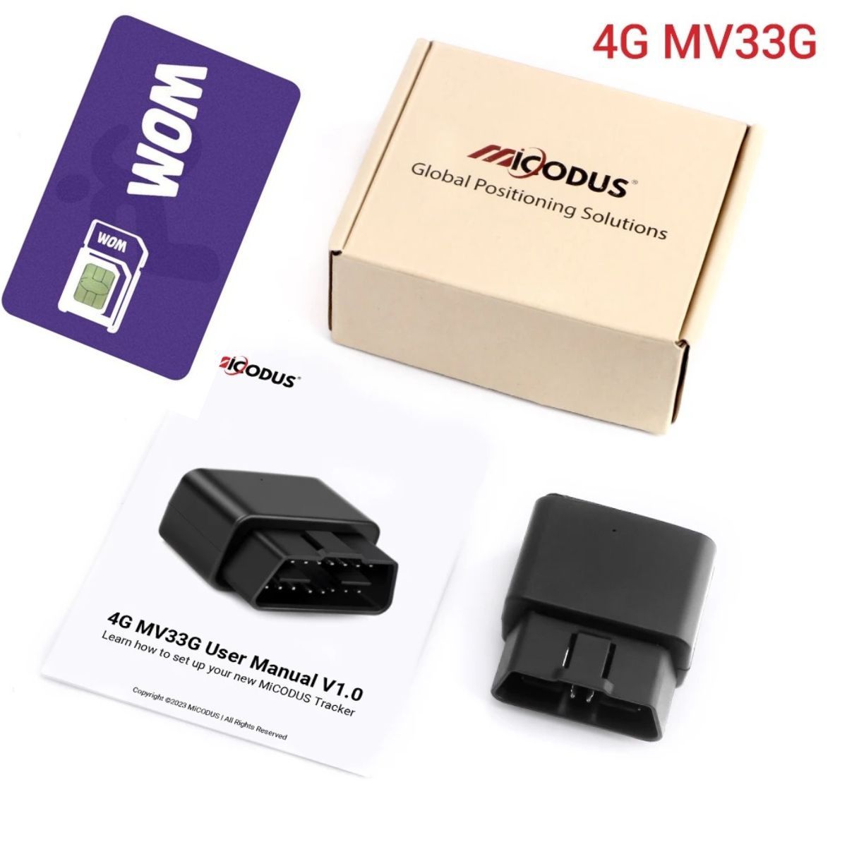 GENERICO - Rastreador GPS 4G OBD2 Micodus MV33G 4G más Configuración y Sim