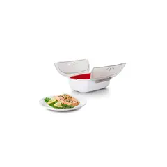 GENERICO - Bowl Plástico Vaporizador De Microondas Color Naranja