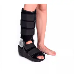 GENERICO - Bota Ortopedica Larga Negra Con Rom Angulo Regulable Talla S