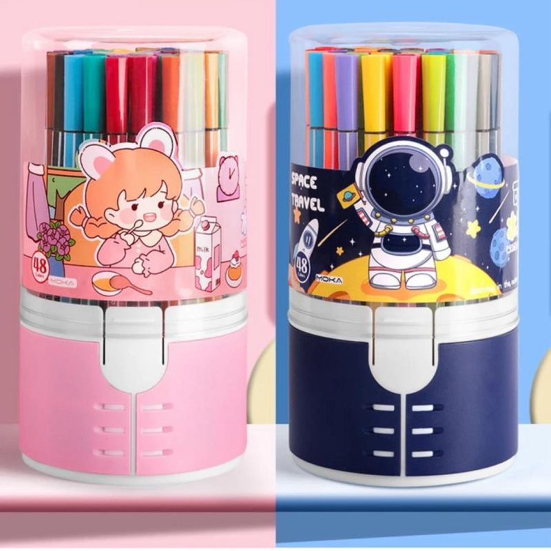 GENERICO - Lapices Kawaii 48 Colores Diseño Muñeca