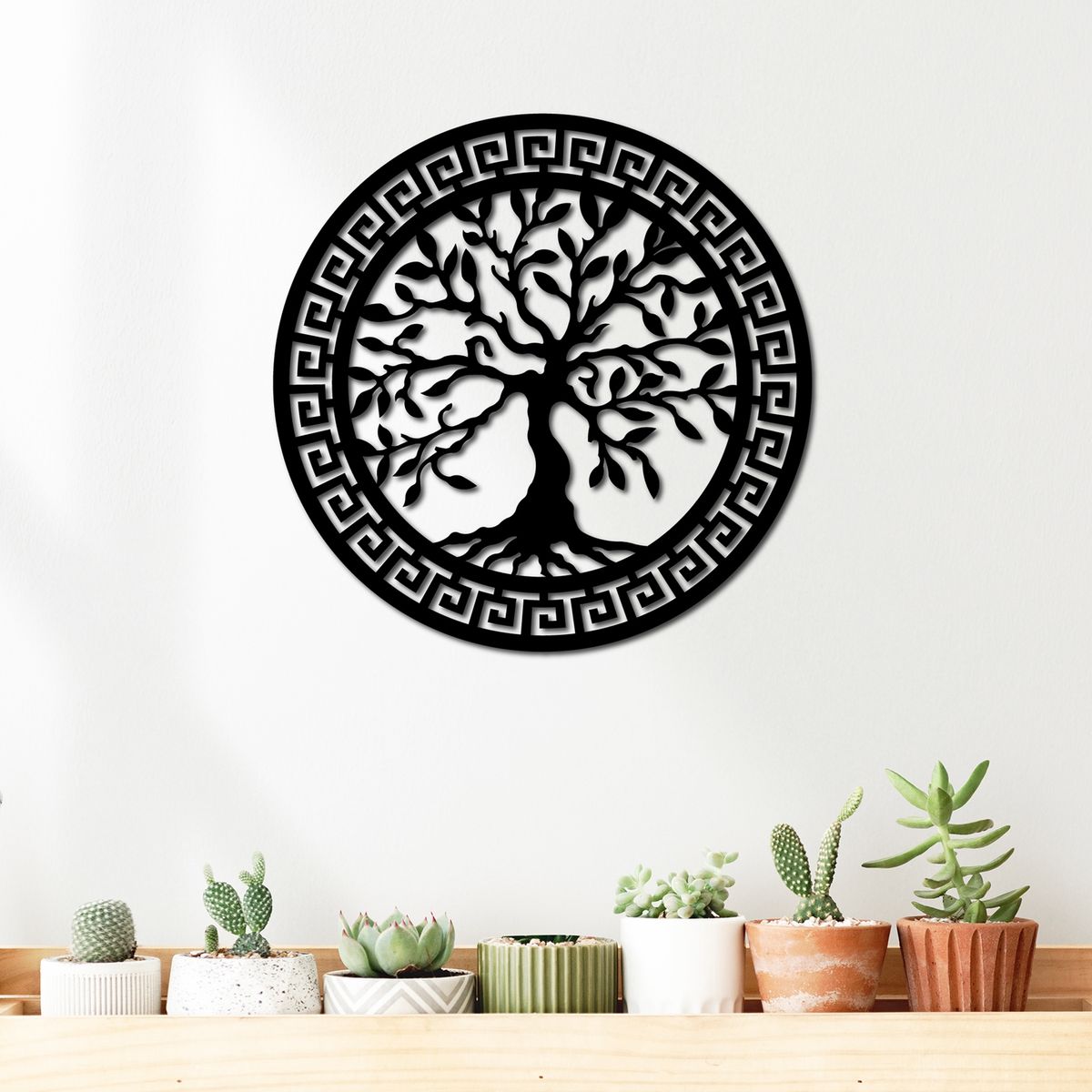 ELAB PROPIA - Cuadro Árbol de la Vida Étnico 40x40cm - Madera Fun Republic