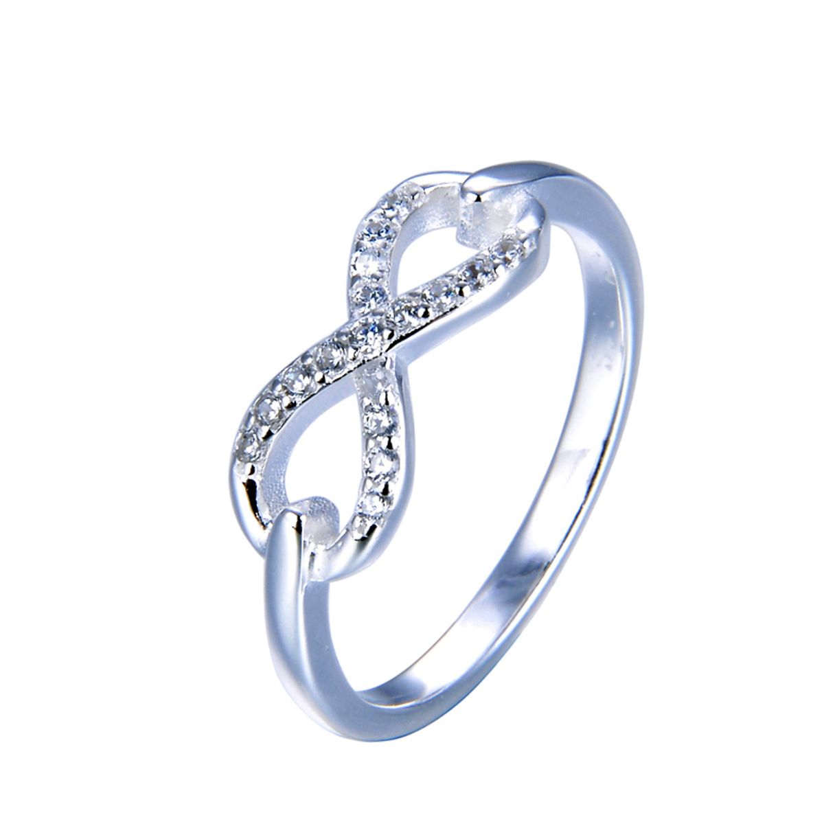 COGGIOLA - Anillo Infinito Circón Plata Fina 925
