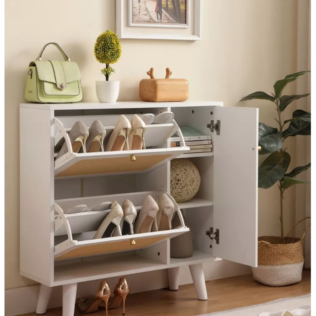 HOMER DESIGN - Zapatero Organizador Estante Hall Tejido 80 Altox80x24cm.